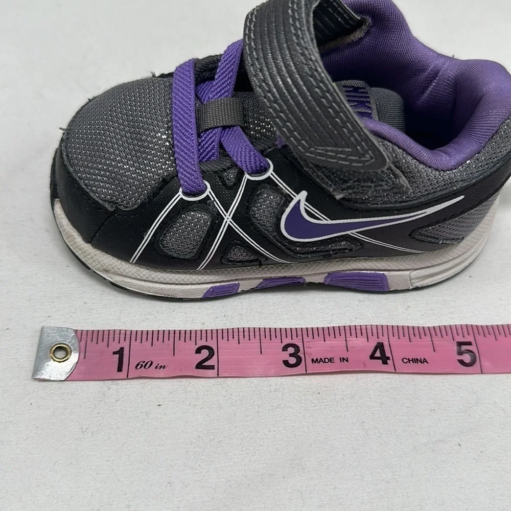 Nike Toddler Kids Black Purple Shoes Size 4 1/2